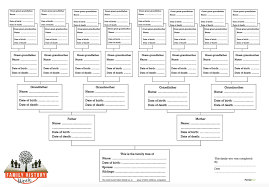 Free Downloadable Family History Chart Record Sheet