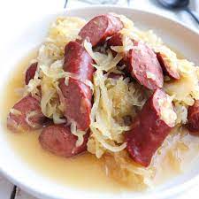 slow cooker kielbasa and sauer