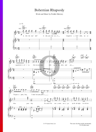 Playing bohemian rhapsody sheet music. Bohemian Rhapsody Sheet Music Piano Voice Guitar Pdf Download Streaming Oktav