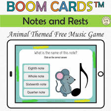 But there are some types of music that worsen productivity. Free Music Boom Cards Notes And Rests Animal Themed Tpt