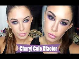 cheryl cole xfactor makeup purple eye