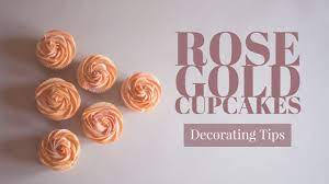 rose gold cupcakes decorating tips