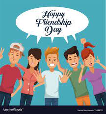 colorful card of happy friendship day