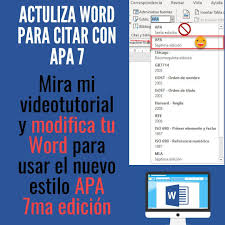 actualiza tu word al estilo apa 7ma