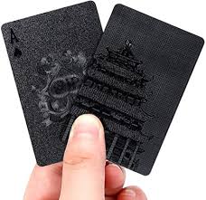 Copag 100% plastic playing cards with 2 cut card. Amazon Com Eay Black Playing Cards Plastic Playing Cards Poker Cards Luxury Cool Black Standard Size 52 2 Poker Black Tower Toys Games