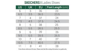 skechers size guide in cm netherlands