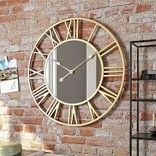 Round Hanging Silent Wall Clock Wrought