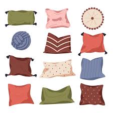 Flat Textile Pillows Cartoon Home