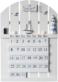 Retro Mediterranean Wood Calendar