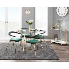 Amart furniture offers a wide range of dining chairs to complement any dining table's design. Lumisource Vanessa Gold And Green Velvet Dining Chair With Black Wood Accent Set Of 2 Ch Vnesa Auvgn2 The Home Depot