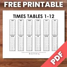 multiplication chart 1 100 free pdf