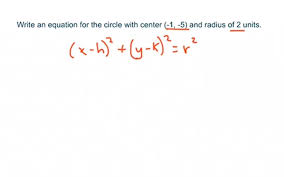 Solved Write An Equation For The Circle