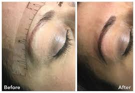 old permanent makeup cover up by hair