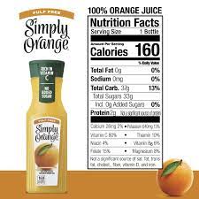 simply non gmo vitamin c no pulp orange