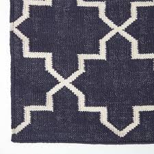 white cotton geometric kilim rug