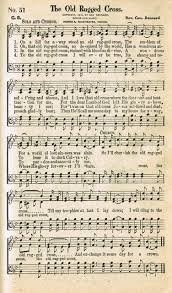 old rugged cross antique hymn page