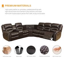 pu leather sectional sofa set