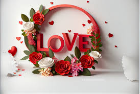 3d valentines day greetings white