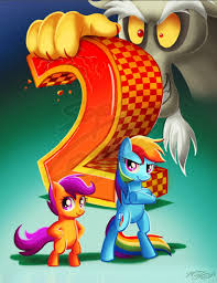 Rainbow dash adopts sonic the hedgehog and raises him through the events . My Little Pony 2 Sonic The Hedgehog Know Your Meme