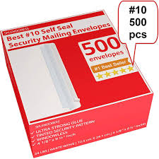 Details About 10 Business Security Envelopes Self Seal 500 Peel And Seal White Legal Size N