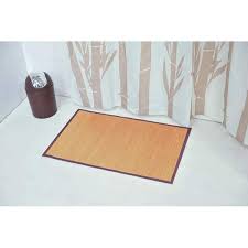 evideco bamboo rug bath mat anti slippery 31 5 l x 20 w light brown