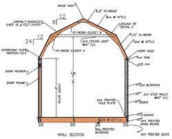 12 16 Gambrel Shed Plans Blueprints