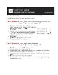 Ti 83 Calculator Cedar Valley College