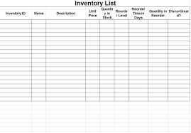 Printable Inventory Templates Download Them Or Print