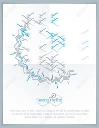 Abstract Wavy Lines Vector Illustration Graphic Template