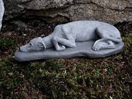 Concrete Cement Whippet Dog Statues