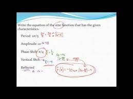 Writing Equations Of Sine And Cosine