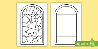 Stained Glass Window Template Primary