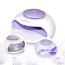 Portable Nail Dryer With Fan Led Light By Touchbeauty Non Blacken Hands Mini Size Ideal For Regular Nail Polishes Tb 0889