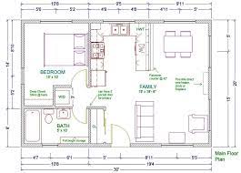 20x30 Single Story Floor Plan One