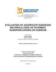 Pdf Evaluation Of Aggregate Subgrade Materials Used As