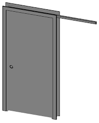 sliding door with cladding 1 panel