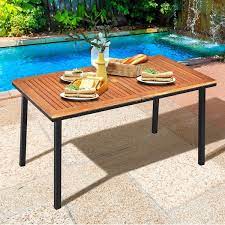 Gymax Rectangle Patio Outdoor Dining