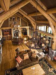 Log Cabin Interiors Open Floor
