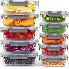 glass food storage containers with lids