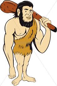 Caveman Neanderthal Man Holding Club Cartoon - Royalty free image -  #14696511 | PantherMedia Stock Agency