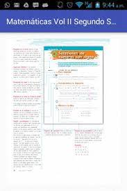 Matematicas tercer grado volumen i libro de telesecundaria grado 3 comision nacional de libros de texto gratuitos. Matematicas Vol Ii Segundo Sec For Android Apk Download