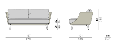 m barq 3 seater sofa by dedon zaira