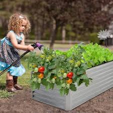Metal Raised Garden Bed Planter Box