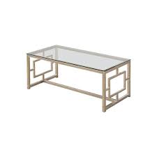Clear Tempered Glass Top Coffee Table