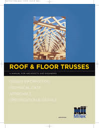 roof floor truss manual