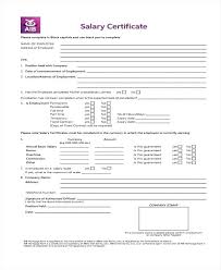 Salary Certificate Sample Employee Pay Scale Template Format