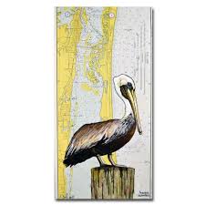 brown pelican print by zak duff