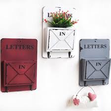 Wooden Mail Box Letter Rack Wall