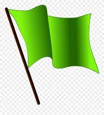 Waving canvas against the blue sky and pine needles. Flag Clipart Green Waving Green Flag Gif Png Download 476463 Pinclipart