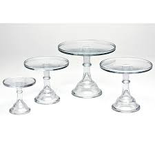 Milk Glass Cake Stand Crystal Clear